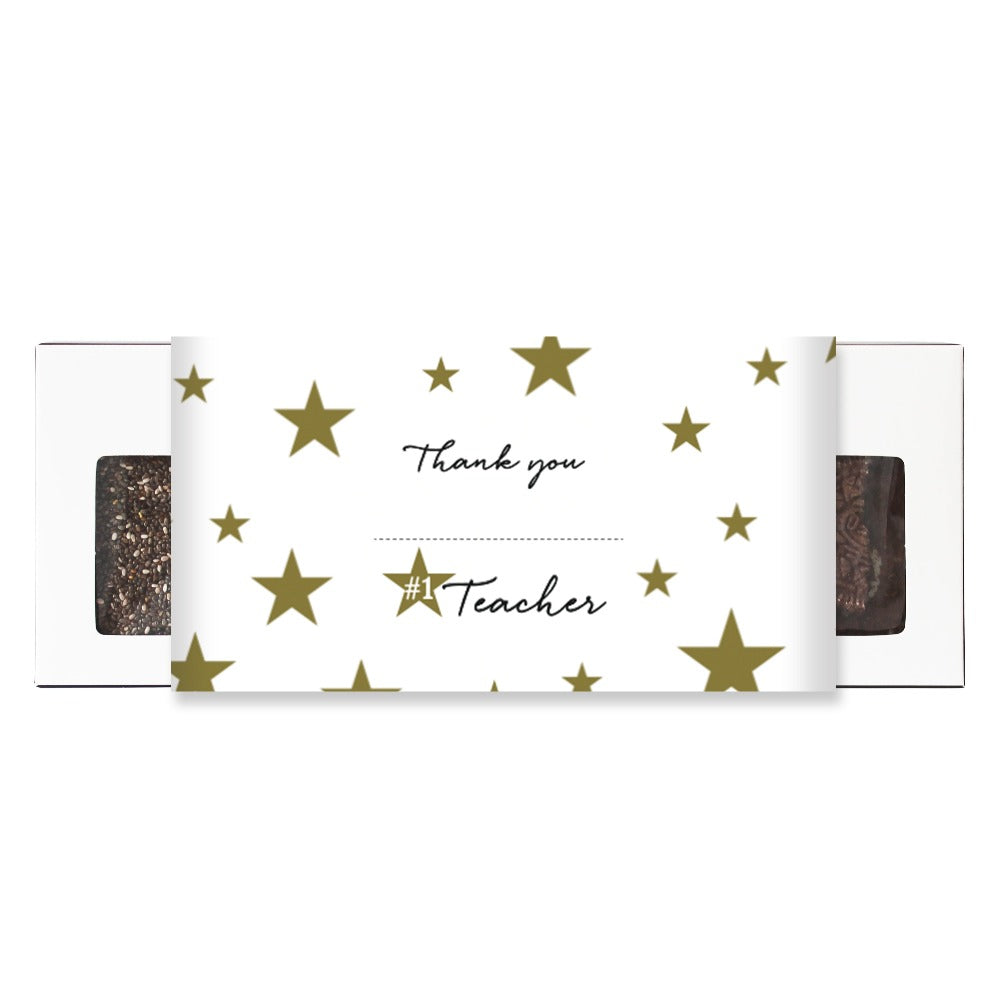 Caixa 4 chocolates de 25g c/cinta dia dos professores personalizar