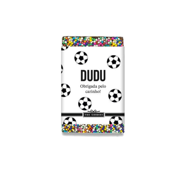 Kit 30 chocolates 25g com rótulo personalizado bola de futebol