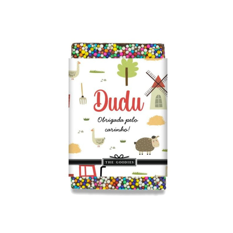 Kit 30 chocolates 25g com rótulo personalizado fazenda