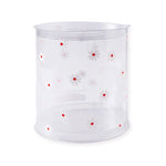 Caixa em acetato estampado com flores