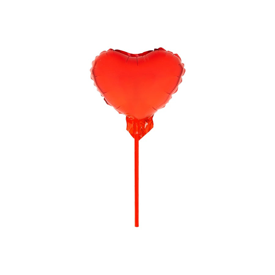 Balão metalizado vermelho de coração pp