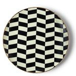 Prato de porcelana geométrico 21cm